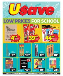 Usave Northern Cape, Free State : Low Prices For School (01 January - 28 January 2024)