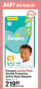 Pampers Jumbo Pack Double Protection Active Baby Nappies-Per Pack