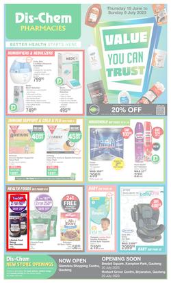 Dis-Chem : Value You Can Trust (15 June - 09 July 2023), page 1
