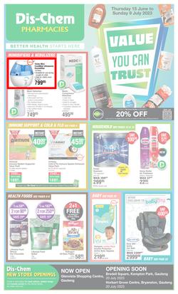 Dis-Chem : Value You Can Trust (15 June - 09 July 2023), page 1