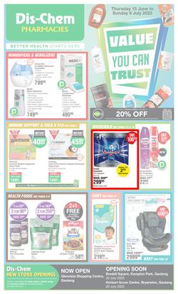 Dis-Chem : Value You Can Trust (15 June - 09 July 2023), page 1