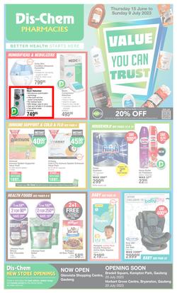 Dis-Chem : Value You Can Trust (15 June - 09 July 2023), page 1