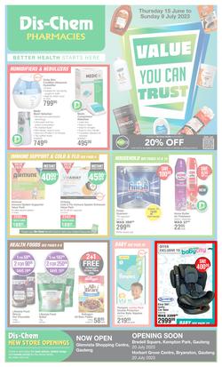 Dis-Chem : Value You Can Trust (15 June - 09 July 2023), page 1
