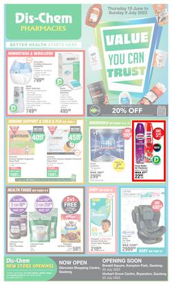 Dis-Chem : Value You Can Trust (15 June - 09 July 2023), page 1