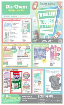 Dis-Chem : Value You Can Trust (15 June - 09 July 2023), page 1