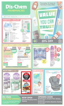 Dis-Chem : Value You Can Trust (15 June - 09 July 2023), page 1