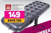 Out & About Single Airbed And Pump F03910BK051D7