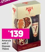 Amarula 750ml With 2 Glasses