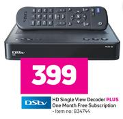 Dstv HD Single View Decoder Plus One Month Free Subscription