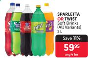 Sparletta Or Twist Soft Drinks (All Variants)-For Any 4 x 2Ltr