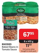 Rhodes Baked Beans In Tomato Sauce-For 6 x 410g