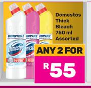 Domestos Thick Bleach Assorted-For Any 2 x 750ml