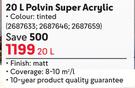 Plascon Polvin Super Acrylic (Tinted)-20Ltr