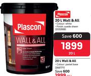 Plascon Wall & All (Pastel Base)-20Ltr