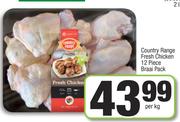 Country Range Fresh Chicken 12 Piece Braai Pack-Per Kg