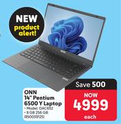 ONN 14" Pentium 6500 Y Laptop DAC652 850039125