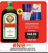 Jagermeister Herbal Liqueur Plus Red Bull 6 x 250ml-Both For