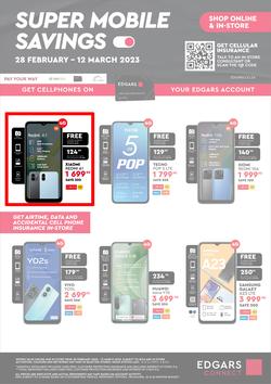 Edgars Mobile : Super Mobile Savings (28 February - 12 March 2023), page 1