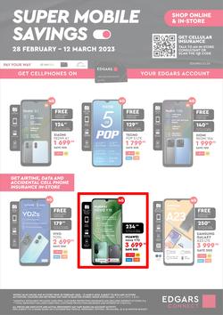 Edgars Mobile : Super Mobile Savings (28 February - 12 March 2023), page 1