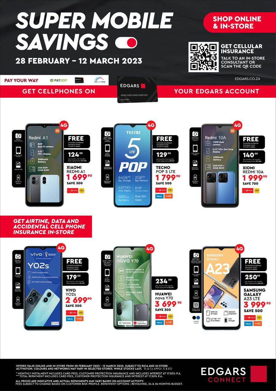 edgars cellphone deals