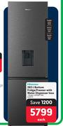 Hisense 263Ltr Bottom Fridge/Freezer With Water Dispenser (Inox) H370BIT WD