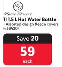 Home Classic 1.5L Hot Water Bottle-Each