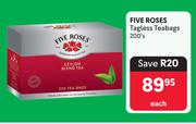 Five Roses Tagless Teabags-200's Each