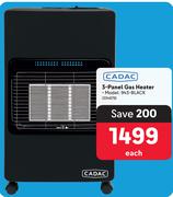 Cadac 3 Panel Gas Heater 943-BLACK-Each