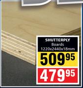 Shutterply Boards 1220x2440x18mm