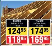 Timber Rafters 6.0m-114x38