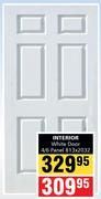 Interior White Door 4/6 Panel-813x2032