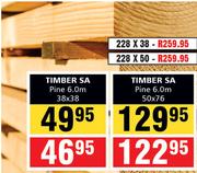Pine Timber SA 6.0m-38x38