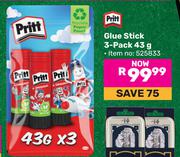 Pritt Glue Stick (3-Pack)-3 x 43gm