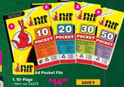 Flip File 10-Page A4 Pocket File 56673
