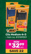 BIC Clic Medium (4+3)-Each