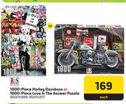 RGS 1000 Piece Harley Davidson Or 1000 Piece Love Is The Answer Puzzle-Each
