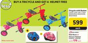 Tricycle With Basket-Each