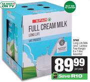 Spar Long Life Milk-6 x 1L