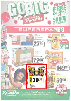 SUPERSPAR EASTERN CAPE : Go Big (27 July - 8 August 2021) Valid In | Bluewater Bay, Amalinda, Knysna, Heather Park, Jeffery's Bay, Rosehill, Protea, Sedgefield, Spandau, page 1