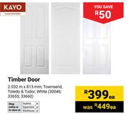 Kayo Timber Door 2.032m x 813mm-Each