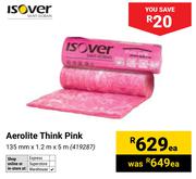 Isover Aerolite Think Pink 135mm x 1.2m x 5m 419287-Each