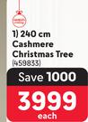 240cm Cashmere Christmas Tree 459833-Each