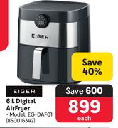 Eiger 6Ltr Digital Air Fryer EG-DAF01 