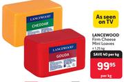 Lancewood Firm Cheese Mini Loaves ±1.25Kg-Per Kg