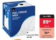 M Long Life Milk-6 x 1Ltr
