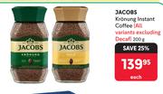 Jacob Kronung Instant Coffee (All Variants Excluding Decaf)-200g Each