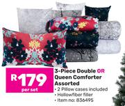 3 Piece Double Or Queen Comforter Assorted-Per Set