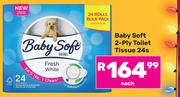 Baby Soft 2 Ply Toilet Tissue-24s Each