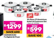 Hart 10 Piece J7 Aluminium Solid Lid Cookware Set-Per Set