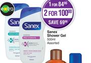 Sanex Shower Gel Assorted-For 2 x 500ml